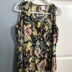 Cabi floral blousy tank